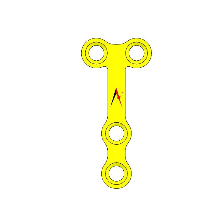 MINI PLATE T WITH BRIDGE (1.0mm, 2*2)