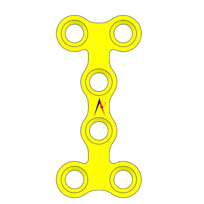 MINI PLATE  DOUBLE T W/O BRIDGE (1.0mm)