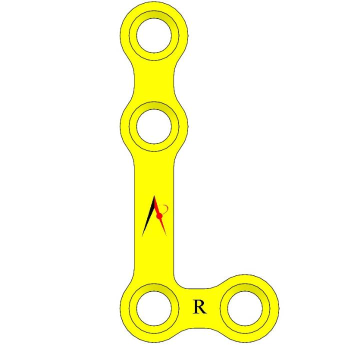 MINI PLATE L WITH BRIDGE RIGHT & LEFT (1.0mm)