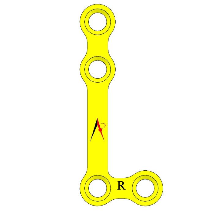 MINI PLATE L WITH LONG BRIDGE RIGHT & LEFT (1.0mm)