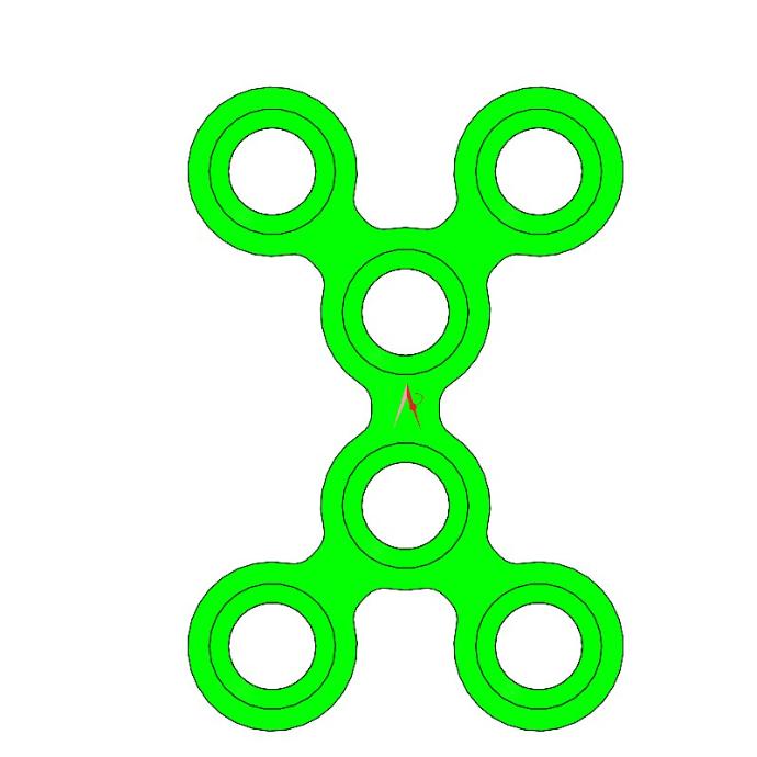 MEDIUM PLATES DOUBLE Y W/O BRIDGE TITANIUM (6holes)