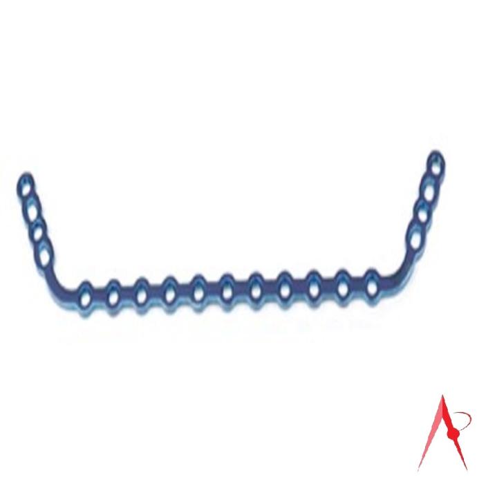RECONSTRUCTION FULL MANDIBULAR CENTRAL STEM PLATE (Full Mandibular Central Stem 4+11+4 holes)