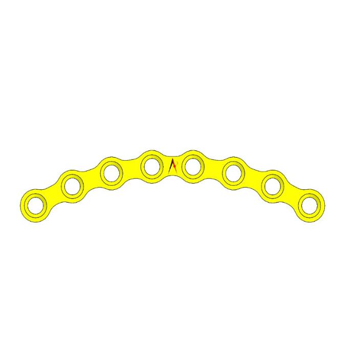 MINI PLATE ORBITAL (CURVED) (1.0mm, 8holes)