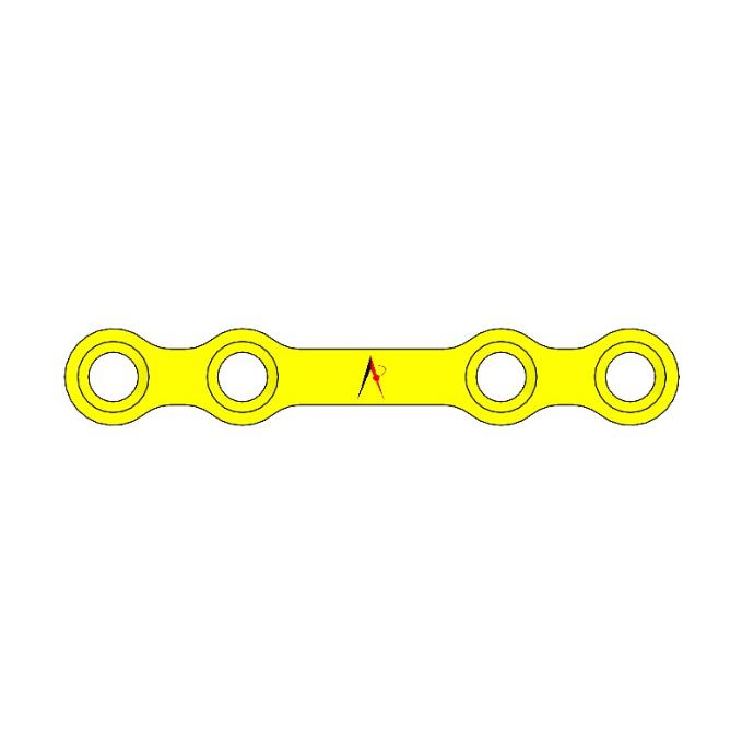 MINI PLATE STRAIGHT WITH BRIDGE (1.0mm, 4holes)